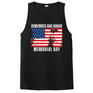 Remember And Honor Memorial Day Usa Flag PosiCharge Competitor Tank