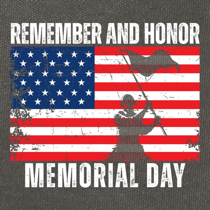 Remember And Honor Memorial Day Usa Flag Cotton Canvas Backpack