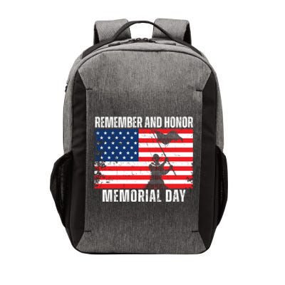 Remember And Honor Memorial Day Usa Flag Vector Backpack