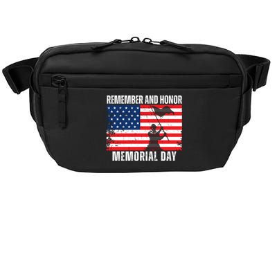 Remember And Honor Memorial Day Usa Flag Crossbody Pack