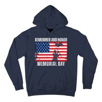 Remember And Honor Memorial Day Usa Flag Hoodie