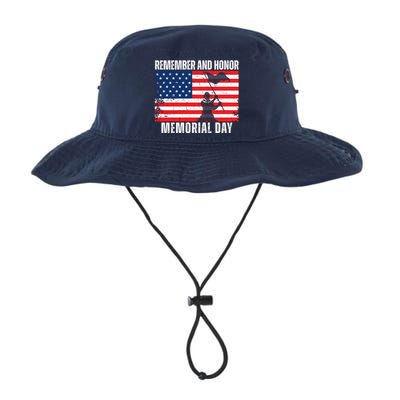 Remember And Honor Memorial Day Usa Flag Bucket Hat