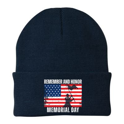 Remember And Honor Memorial Day Usa Flag Beanie