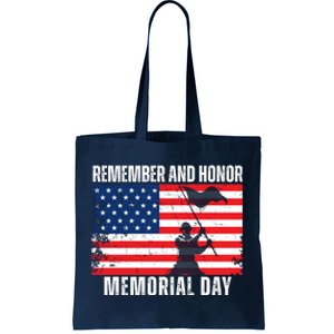 Remember And Honor Memorial Day Usa Flag Tote Bag