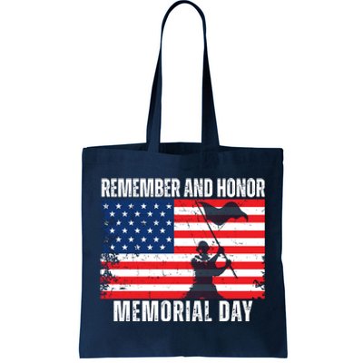 Remember And Honor Memorial Day Usa Flag Tote Bag