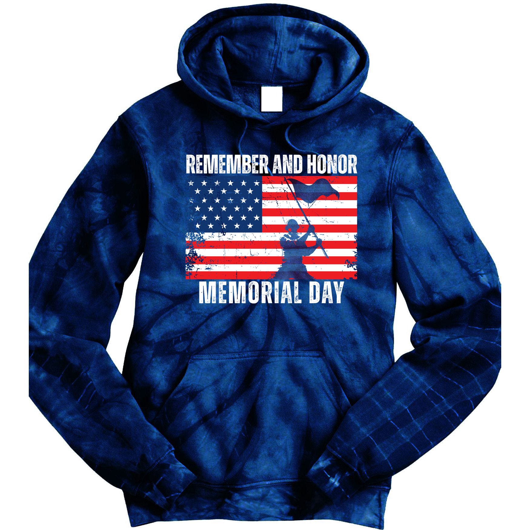 Remember And Honor Memorial Day Usa Flag Tie Dye Hoodie