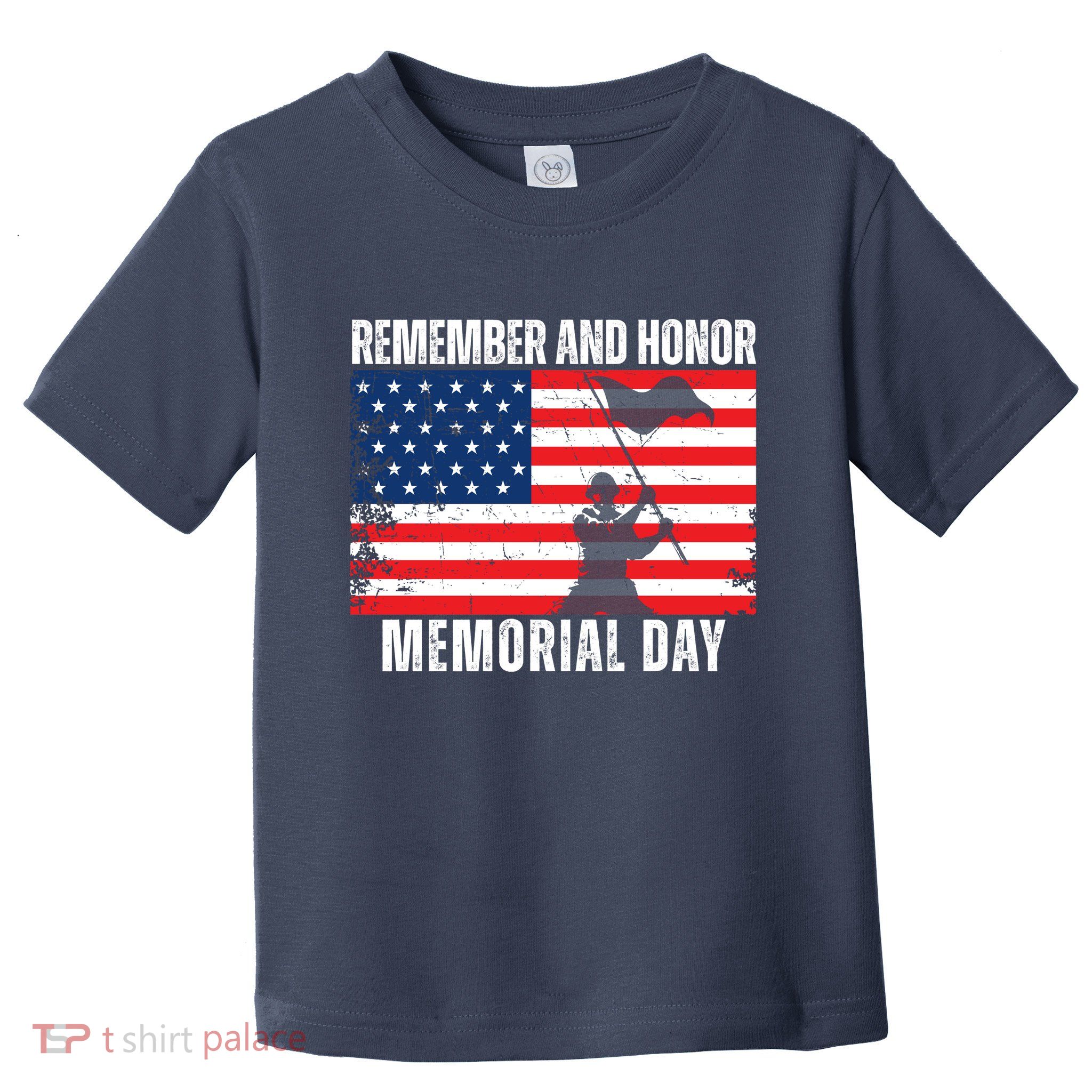 Remember And Honor Memorial Day Usa Flag Toddler T-Shirt
