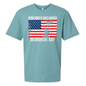 Remember And Honor Memorial Day Usa Flag Sueded Cloud Jersey T-Shirt