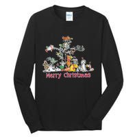 Red And Howling Merry Christmas Long Sleeve Tall Long Sleeve T-Shirt