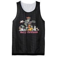 Red And Howling Merry Christmas Long Sleeve Mesh Reversible Basketball Jersey Tank