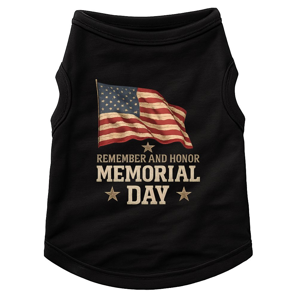 Remember and Honor Memorial Day Doggie Tank
