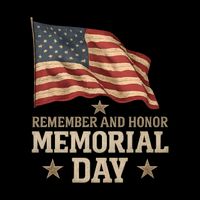 Remember and Honor Memorial Day Button