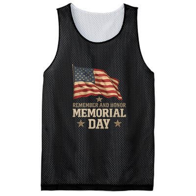 Remember and Honor Memorial Day Mesh Reversible Basketball Jersey Tank