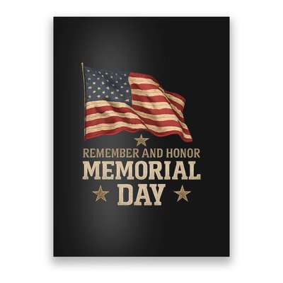 Remember and Honor Memorial Day Poster