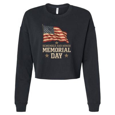 Remember and Honor Memorial Day Cropped Pullover Crew