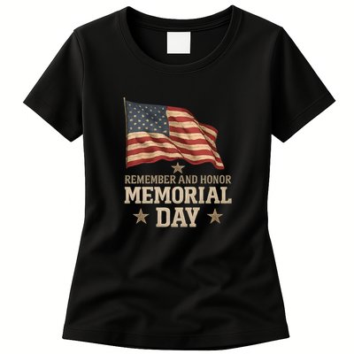 Remember and Honor Memorial Day Womens T-Shirt