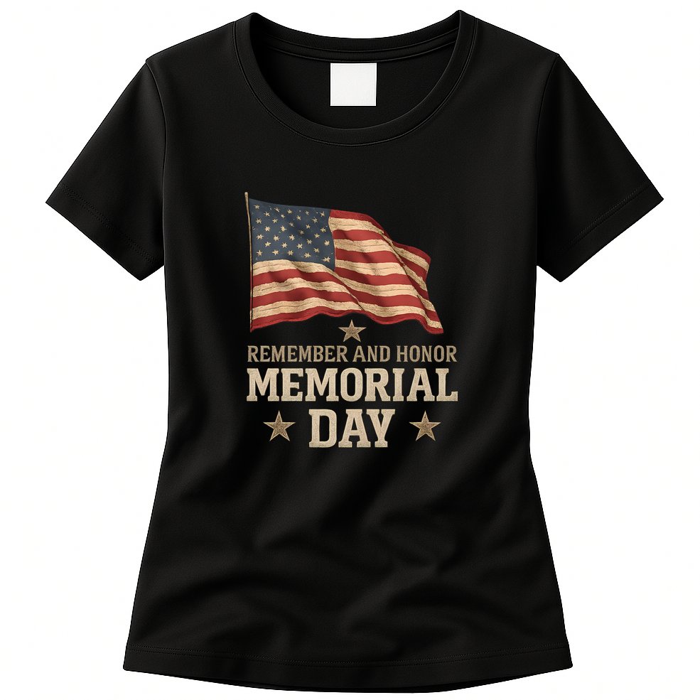 Remember and Honor Memorial Day Womens T-Shirt