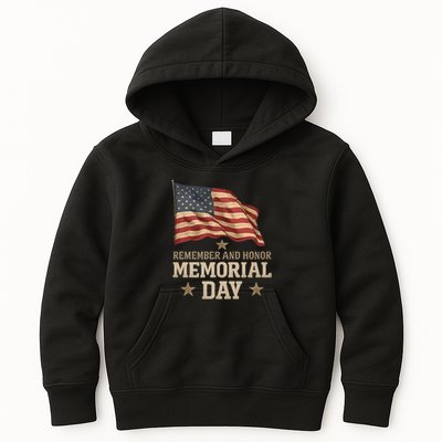 Remember and Honor Memorial Day Kids Hoodie