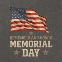 Remember and Honor Memorial Day Cotton Canvas Backpack