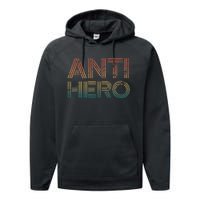 Retro Anti Hero Vintage Tv Movie Lover Performance Fleece Hoodie