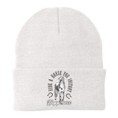 Ride A Horse For Instant Happiness Knit Cap Winter Beanie