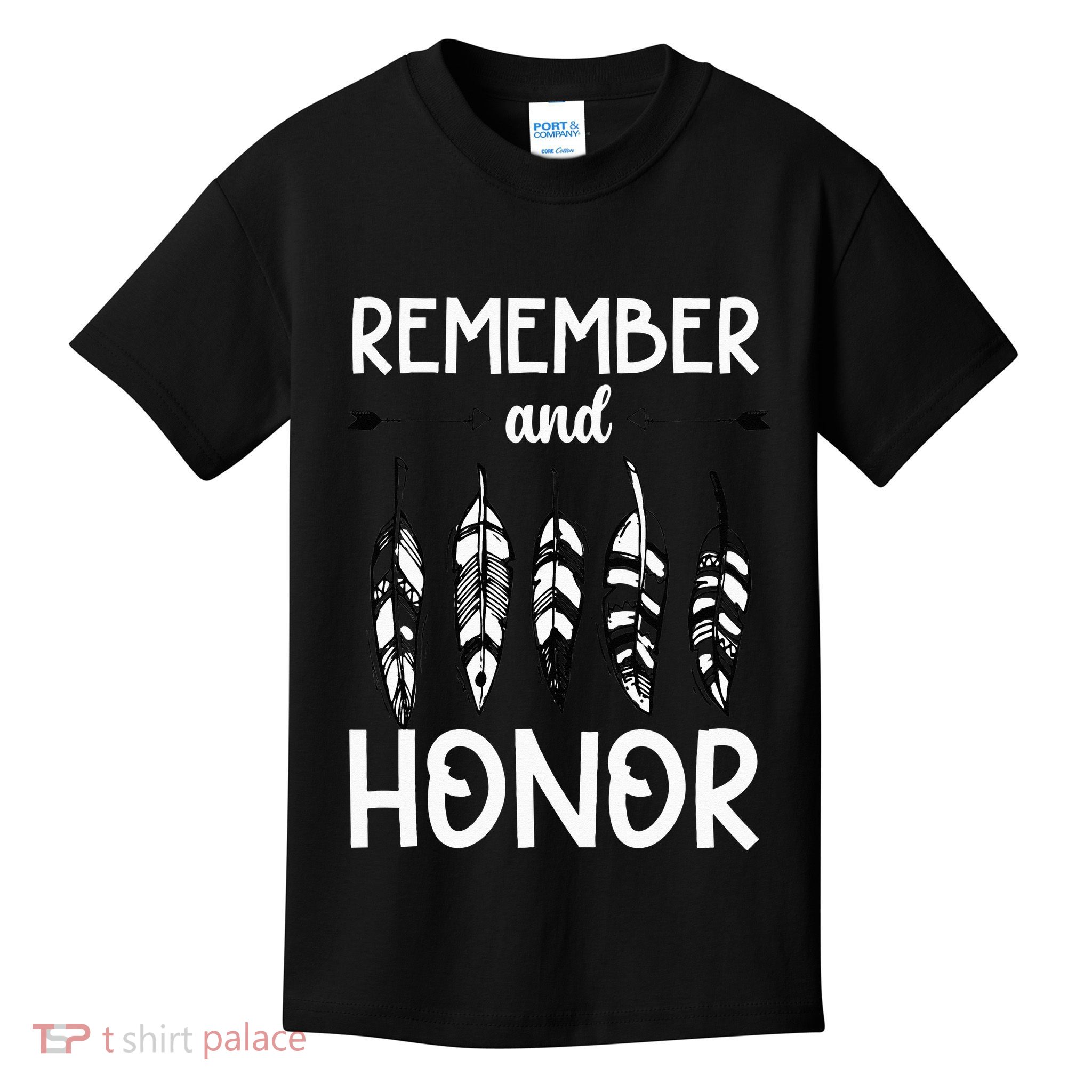 Remember And Honor Orange Day Canada Indigenous Children Kids T-Shirt
