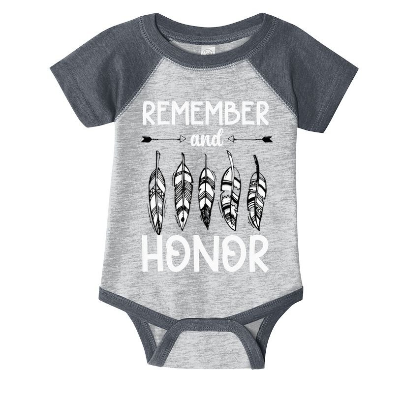 Remember And Honor Orange Day Canada Indigenous Children Infant Baby Jersey Bodysuit