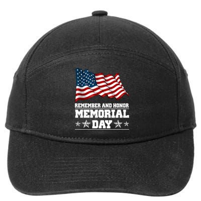 Remember And Honor Memorial Day Patriot 7-Panel Snapback Hat