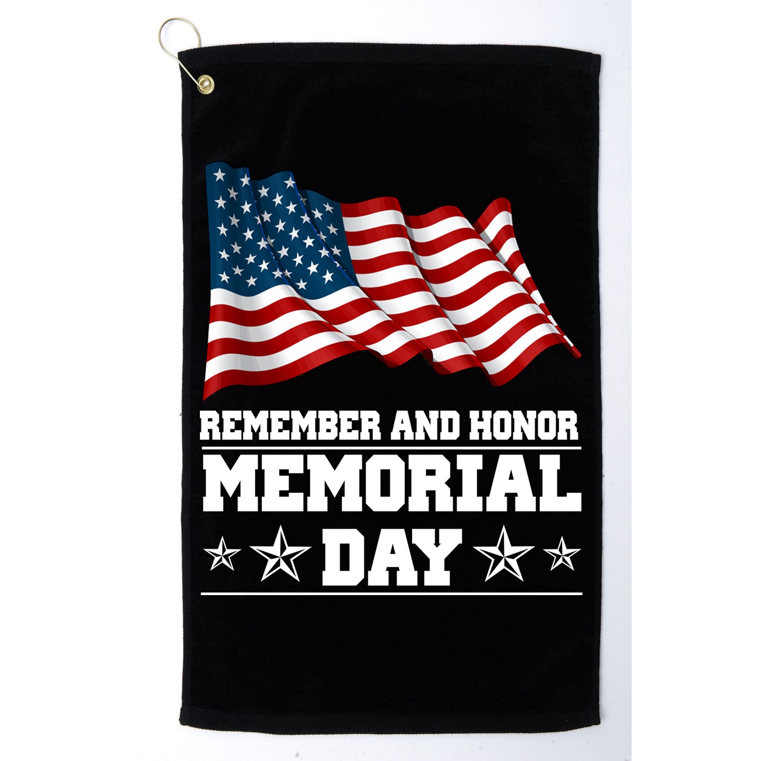 Remember And Honor Memorial Day Patriot Golf Towel