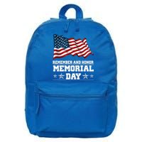 Remember And Honor Memorial Day Patriot 16 in Basic Backpack