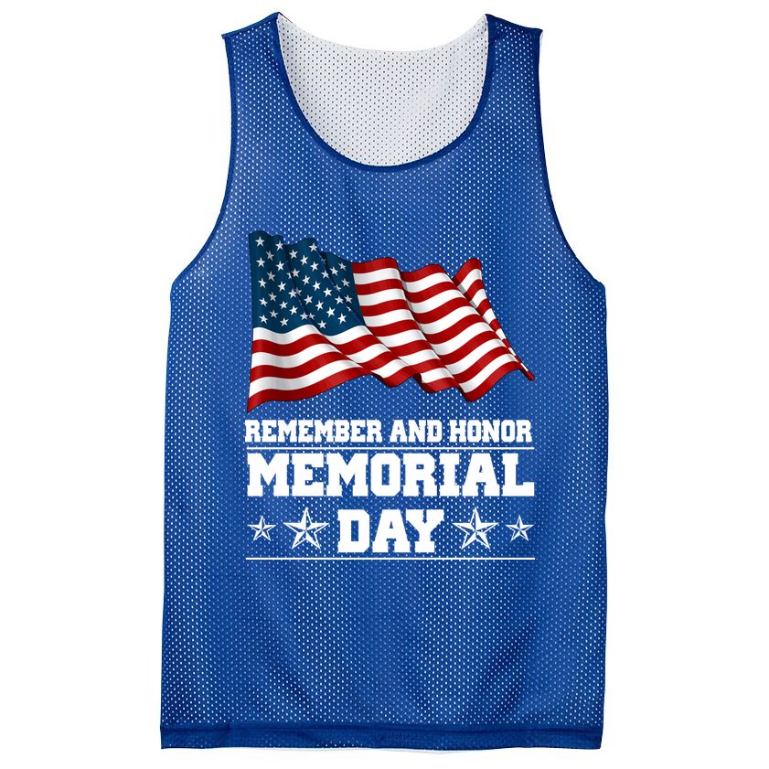 Remember And Honor Memorial Day Patriot Mesh Reversible Basketball Jersey Tank