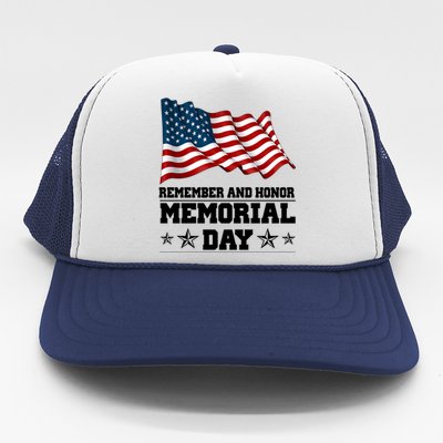 Remember And Honor Memorial Day Patriot Trucker Hat