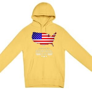 Remember And Honor Memorial Day American Flag Gift Premium Pullover Hoodie