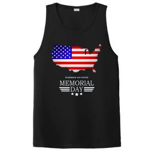 Remember And Honor Memorial Day American Flag Gift PosiCharge Competitor Tank