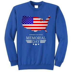 Remember And Honor Memorial Day American Flag Gift Sweatshirt