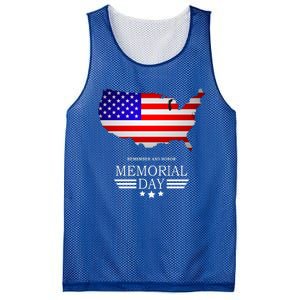 Remember And Honor Memorial Day American Flag Gift Mesh Reversible Basketball Jersey Tank