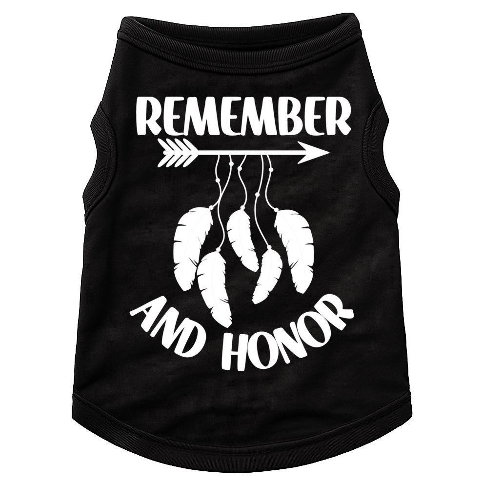 Remember And Honor Orange Day Canada Indigenous Meaningful Gift Doggie Tank