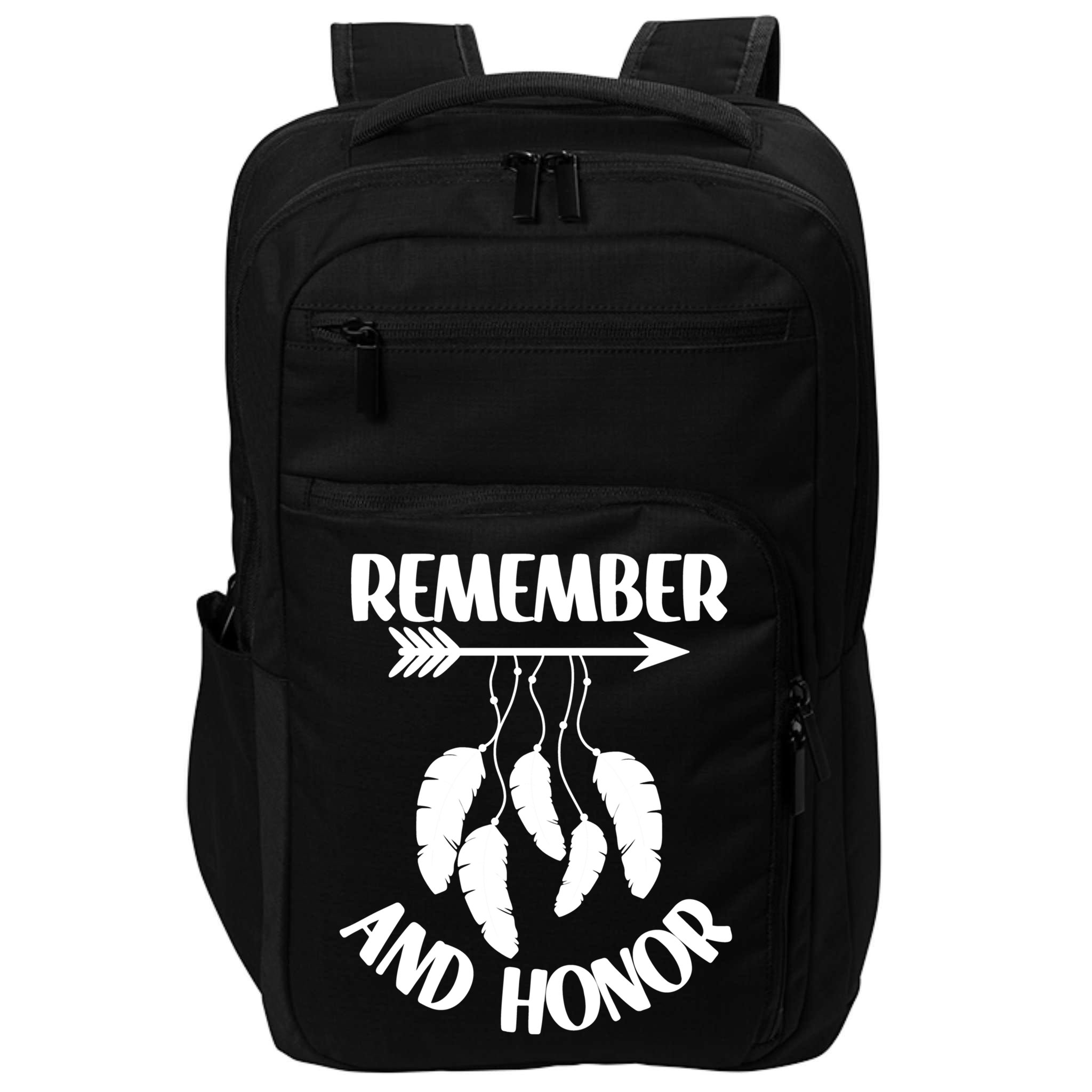 Remember And Honor Orange Day Canada Indigenous Meaningful Gift Impact Tech Backpack