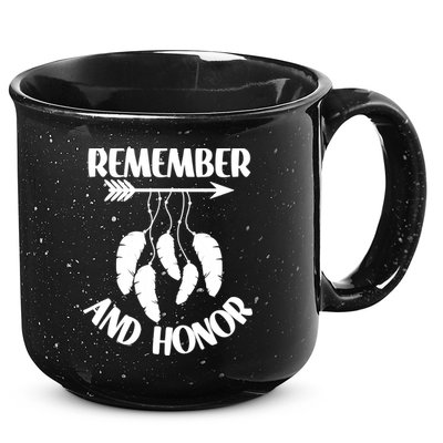 Remember And Honor Orange Day Canada Indigenous Meaningful Gift 15oz Campfire Ceramic Mug