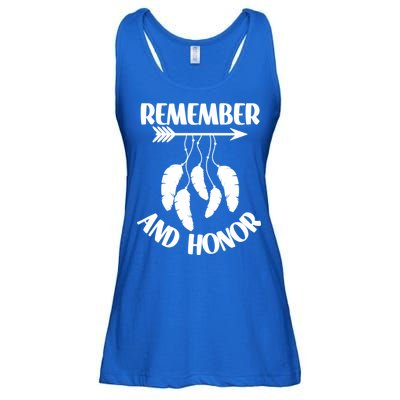 Remember And Honor Orange Day Canada Indigenous Meaningful Gift Ladies Essential Flowy Tank