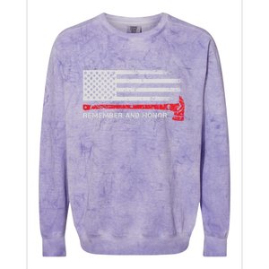 Remember And Honor Our Firefighters Patriotic Tribute Cute Gift Colorblast Crewneck Sweatshirt