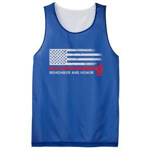 Remember And Honor Our Firefighters Patriotic Tribute Cute Gift Mesh Reversible Basketball Jersey Tank