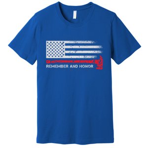 Remember And Honor Our Firefighters Patriotic Tribute Cute Gift Premium T-Shirt