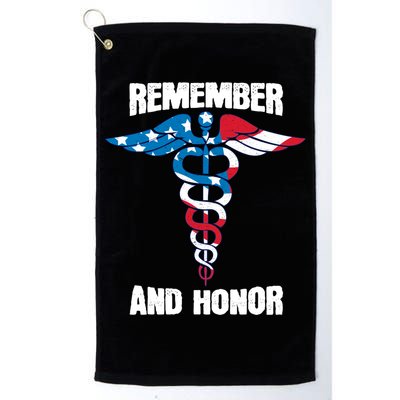 Remember And Honor Thank You Doctors Patriotic Tribute Meaningful Gift Golf Towel