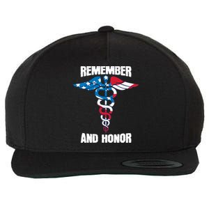 Remember And Honor Thank You Doctors Patriotic Tribute Meaningful Gift Wool Snapback Cap