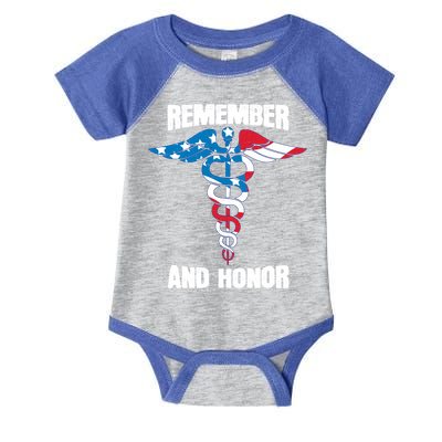 Remember And Honor Thank You Doctors Patriotic Tribute Meaningful Gift Infant Baby Jersey Bodysuit
