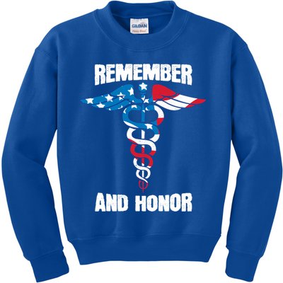 Remember And Honor Thank You Doctors Patriotic Tribute Meaningful Gift Kids Sweatshirt