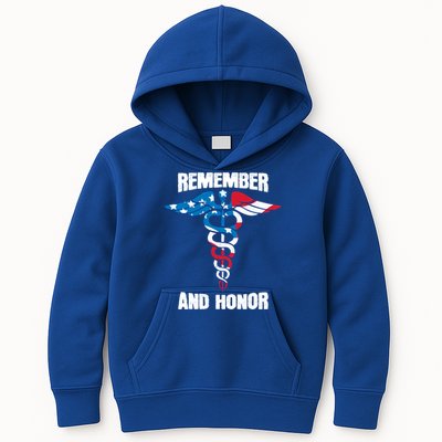 Remember And Honor Thank You Doctors Patriotic Tribute Meaningful Gift Kids Hoodie