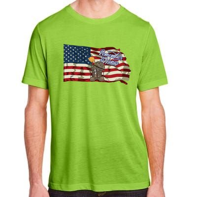 Remember And Honor Veterans Day Patriotic American Flag Cool Gift Adult ChromaSoft Performance T-Shirt