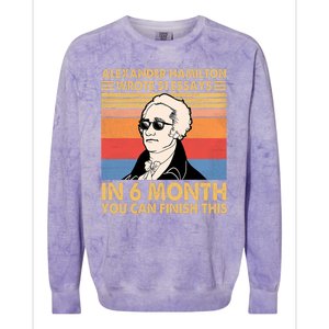 Retro Alexander Hamilton Wrote 51 Essays In 6 Months Colorblast Crewneck Sweatshirt